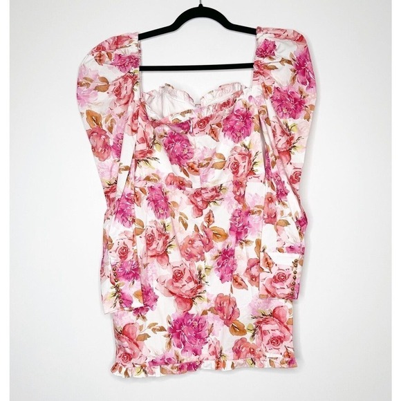 NWT Sofia the Label Dolce Dress Cotton Pink Rose Floral Womens AU 8 US 2-4 - Picture 4 of 8